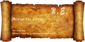 Morariu Erna névjegykártya